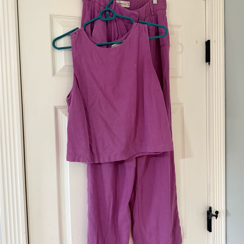 Abercrombie & Fitch Purple Women's linen set